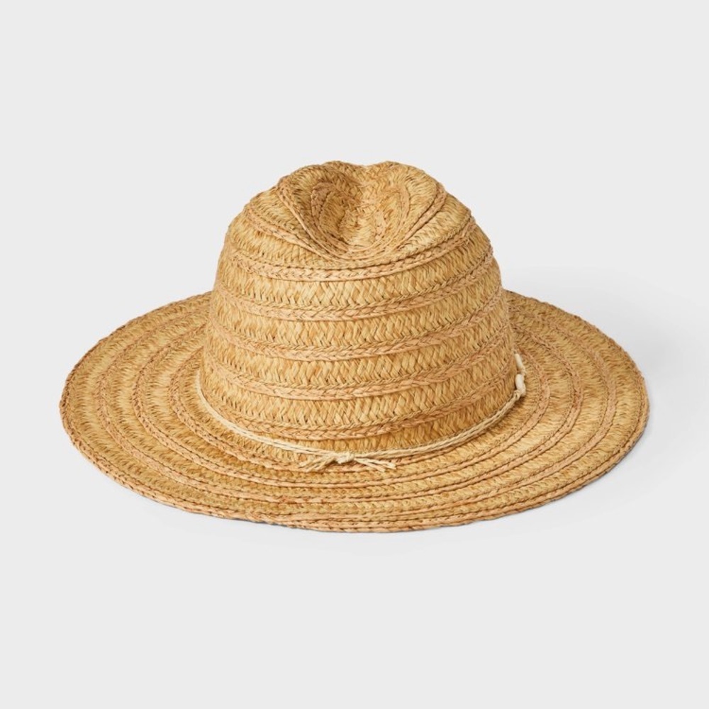 Universal Thread | Straw Fedora with Shell Detail Size L/XL NWT - Picture 2 of 10